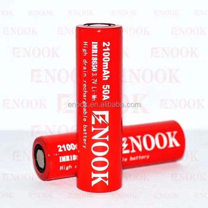 Φορητή 18650 υψηλής αποστράγγισης μπαταρία Li-ion 2100mAh 3.7V Max 50A με επίπεδη κορυφή