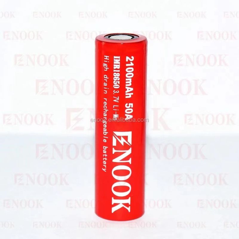 Φορητή 18650 υψηλής αποστράγγισης μπαταρία Li-ion 2100mAh 3.7V Max 50A με επίπεδη κορυφή