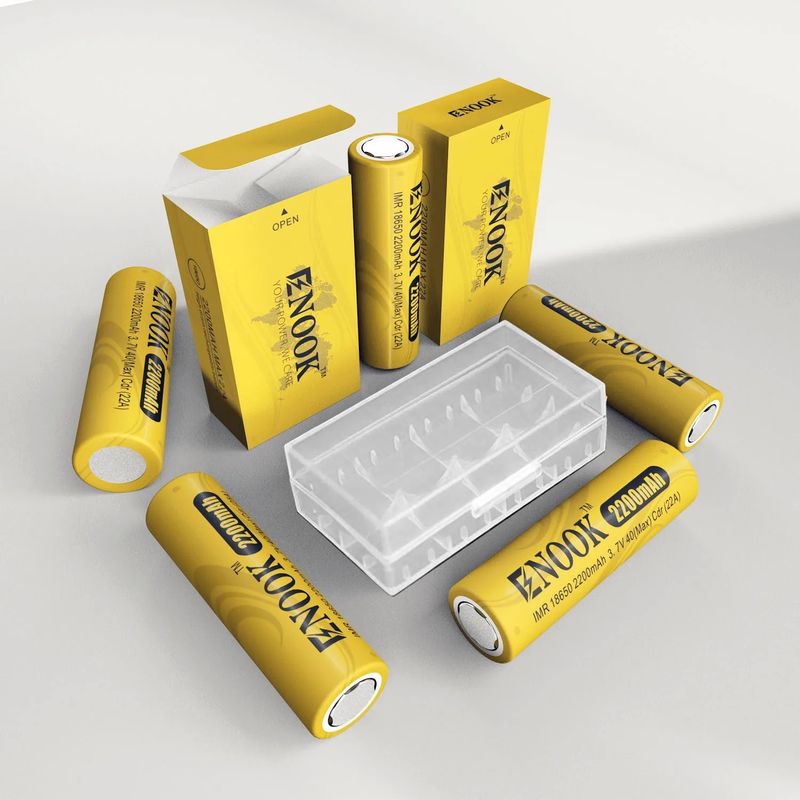 Doublepow Χονδρική τιμή 18650 3.7V 2200mah επαναφορτιζόμενη μπαταρία κύτταρα 40A 3.7V mod 18650 κίτρινη μπαταρία ιόντων λιθίου