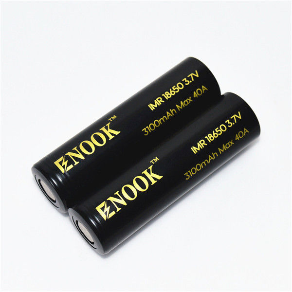 3100mAh 3.7V 18650 Button Top Li Ion μπαταρίες 40A High Drain επαναφορτιζόμενη μπαταρία