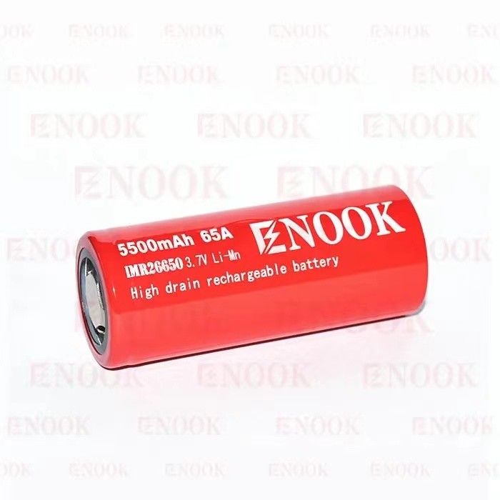 Πιο πωλούμενο Enook 26650 κυψέλι Li-ion 5500mAh 65A υψηλής κατανάλωσης 3.7V επαναφορτιζόμενη μπαταρία επίπεδη μπαταρία