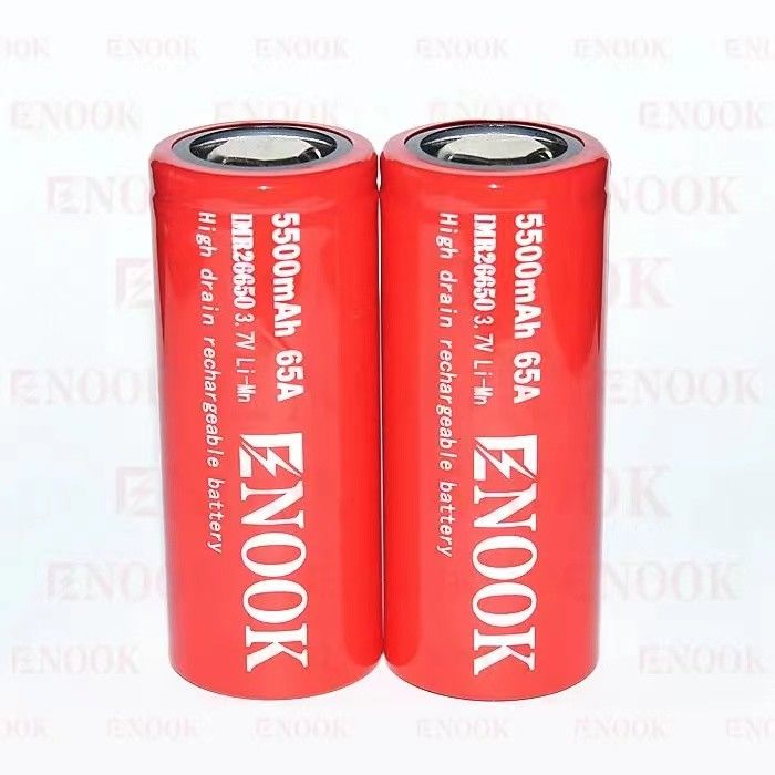 Πιο πωλούμενο Enook 26650 κυψέλι Li-ion 5500mAh 65A υψηλής κατανάλωσης 3.7V επαναφορτιζόμενη μπαταρία επίπεδη μπαταρία