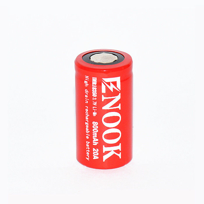Ανανεώσιμη μπαταρία ιόντων λιθίου 800mAh 20amp 18350 μπαταρία λιθίου Mn για φακό