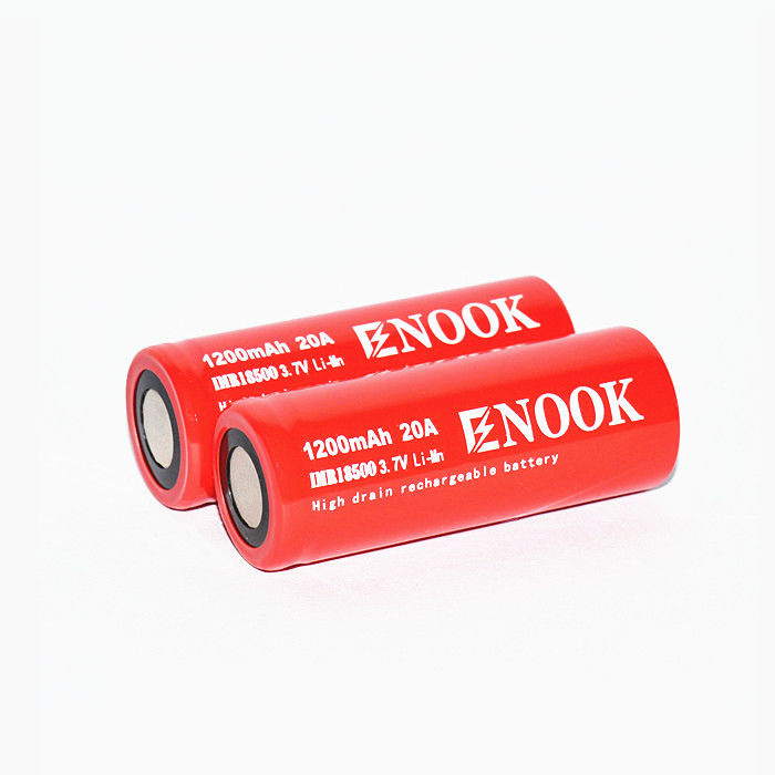 Ενόκ 1200mAh 20A Λιθιοϊονική μπαταρία 3.7V 18500 επαναφορτιζόμενη μπαταρία Li Ion