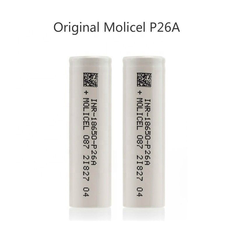 Πυροσβεστική μπαταρία υψηλής απόδοσης 3.7v I Molicel 3.7v 2600mah 18650 P26A επαναφορτιζόμενη μπαταρία για ηλεκτρονικά είδη