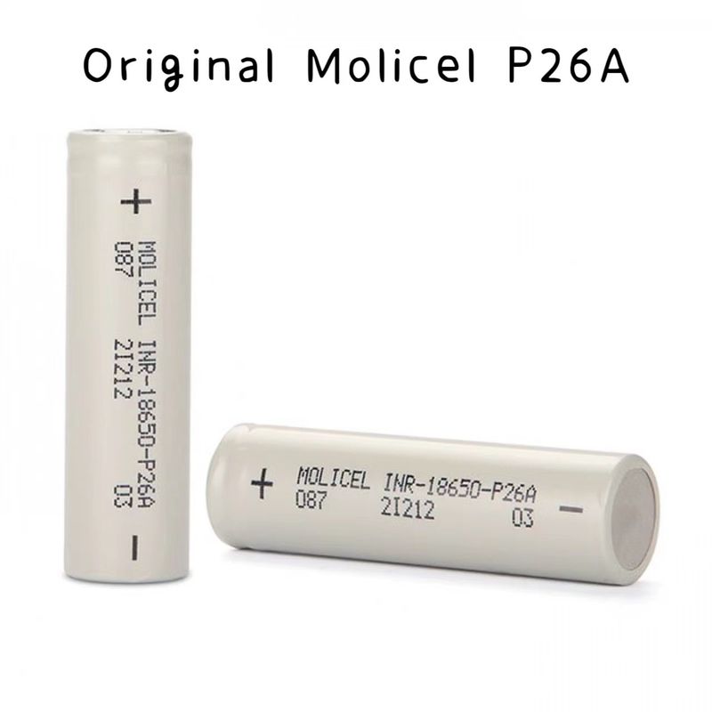 Πυροσβεστική μπαταρία υψηλής απόδοσης 3.7v I Molicel 3.7v 2600mah 18650 P26A επαναφορτιζόμενη μπαταρία για ηλεκτρονικά είδη