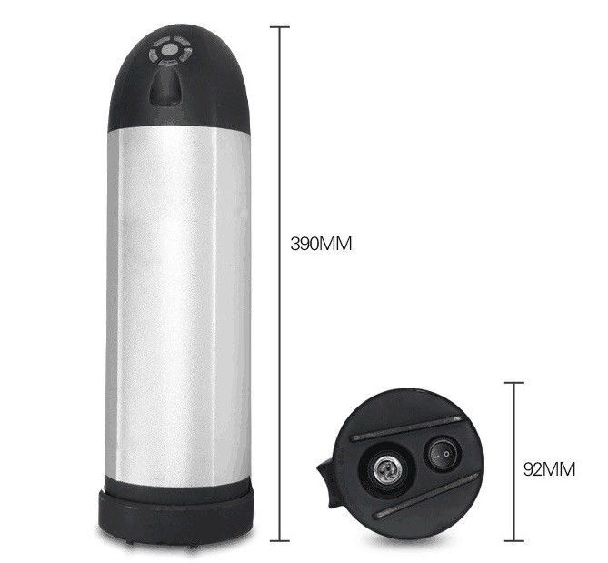 36V 20Ah E Bike Lithium Battery Pack Ασημένιο Κετάλι Τύπος Προσαρμοσμένο