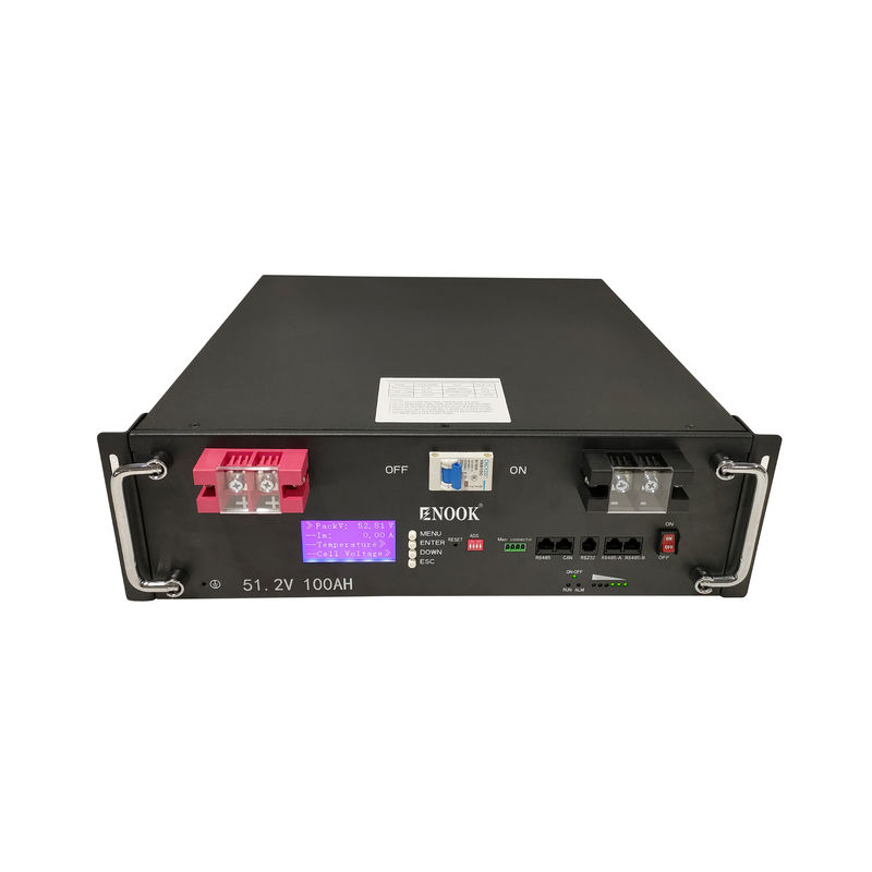 Ενόκ Λυθίου μπαταρία 51.2V 100ah 200ah LiFePO4 Server Rack μπαταρία με οθόνη LCD για σύστημα αποθήκευσης μπαταρίας στο σπίτι