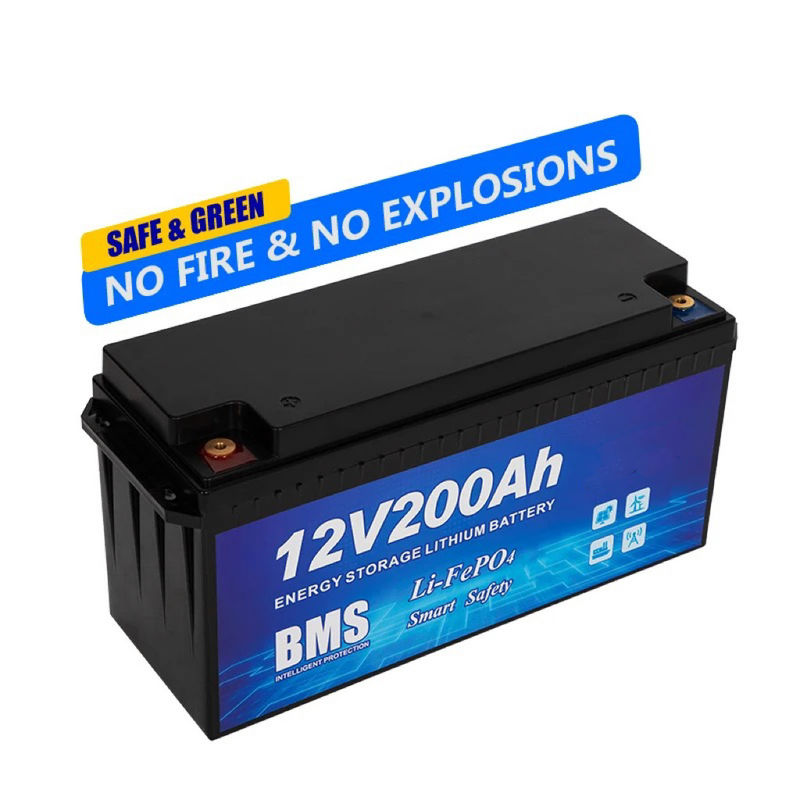 Βαθιά διάρκεια κύκλου 4000 φορές 12V 200ah LiFePO4 μπαταρία για οικιακό ηλιακό σύστημα αποθήκευσης και RV