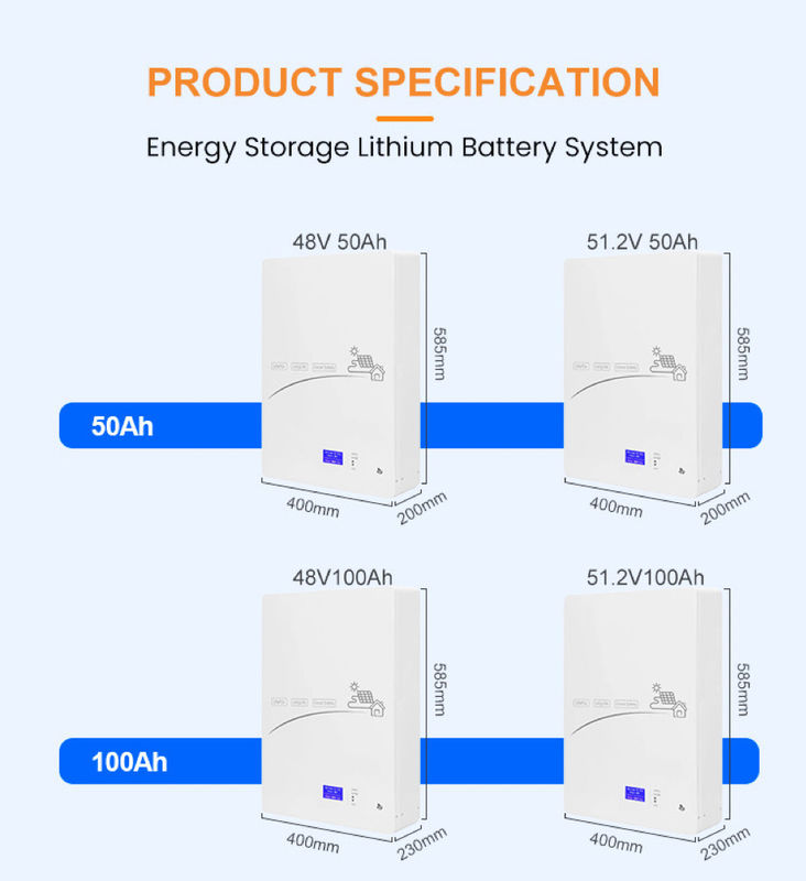 Ενόκ Powerwall Ηλιακή μπαταρία ιόντων λιθίου 48V 5Kw 10Kw 100Ah 200Ah Ηλεκτρική ισχύς Φύλος Lifepo4 Σπίτι Ηλιακή αποθήκευση ενέργειας