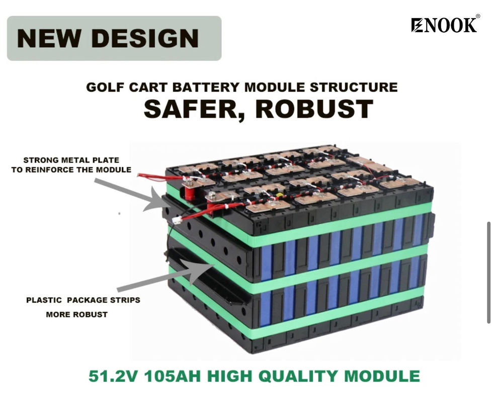 Ζεστή πώληση 51.2 Volt Λιθίου Ιόντων μπαταρία Eco Friendly 58.4V Λιθίου Σιδήρου Φωσφορικού μπαταρίας Golf Cart