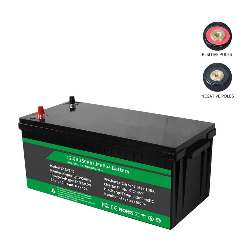 12.8v 100ah 150ah 105ah 200ah μπαταρία ιόντων λιθίου με προηγμένη λειτουργία BMS