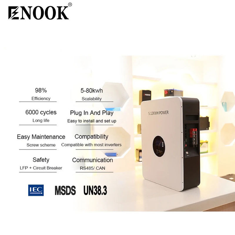 48v 51.2v 10 Kw 200ah Ηλιακή μπαταρία λιθίου Ηλιακό σύστημα υβριδικής ηλιακής ενέργειας