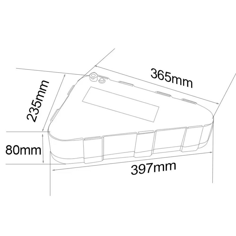 36V 48V 52V 60V 72V 20AH 25AH 30AH Τρίγωνο Ηλεκτρονικό ποδήλατο Συσκευές μπαταριών Λιθίου για βουνό Ηλεκτρονικό ποδήλατο