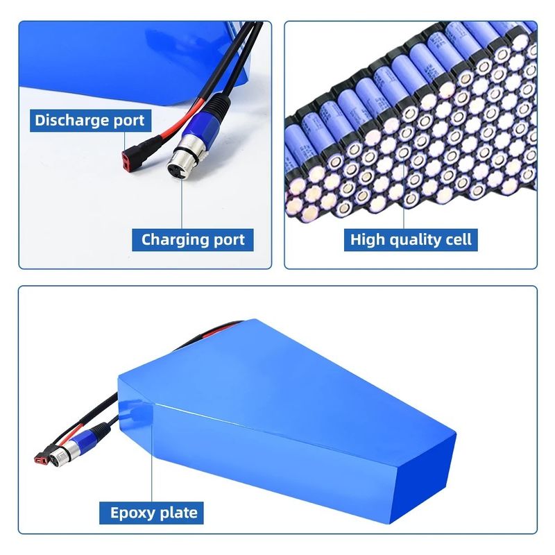 18650 Τρίγωνο Κυττάρων 36V / 48V / 52V / 60V / 72V Ηλεκτρική μπαταρία ποδηλάτου με χωρητικότητα 13Ah ~ 17.5Ah
